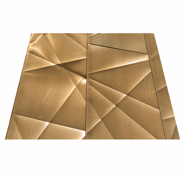 Vinyl tapijt kantoor 3d gouden polygonen textuur - TenStickers