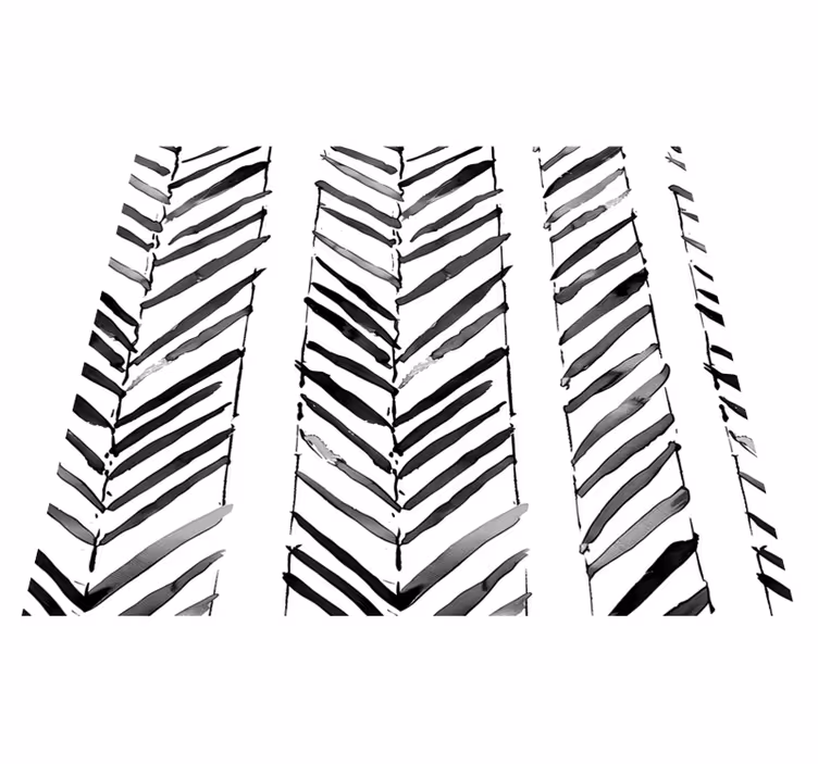 Vinyl tapijt kantoor zwart-wit geometrisch ontwerp - TenStickers