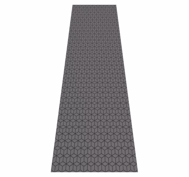 Vinyl tapijt kantoor 3d grijze kubussen - TenStickers