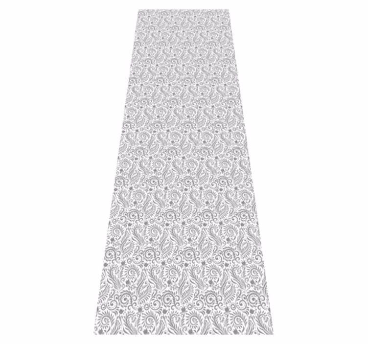 Vinyl tapijt kantoor met vintage siert bloemen - TenStickers