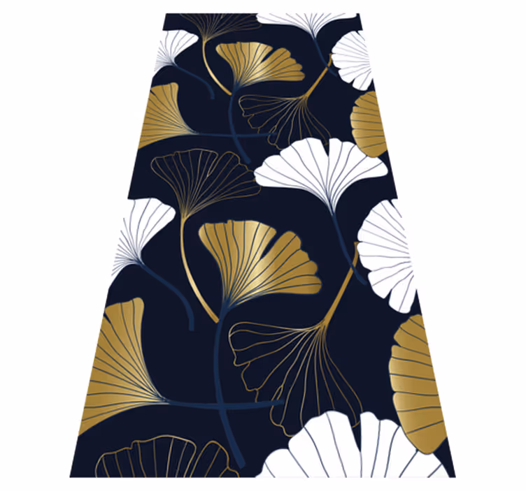 Vinyl tapijt kantoor gekleurde ginkgo bladeren - TenStickers