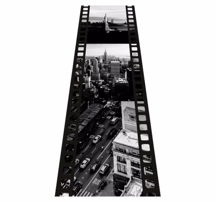 Vinyl tapijt slaapkamer nyc foto tape collage - TenStickers
