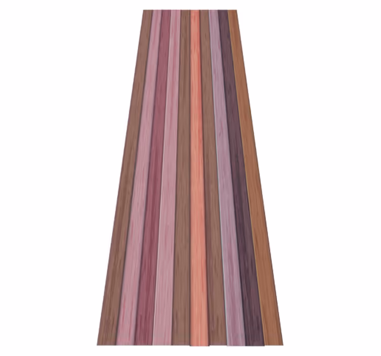 Vinyl tapijt slaapkamer houten structuur grijs en roze - TenStickers