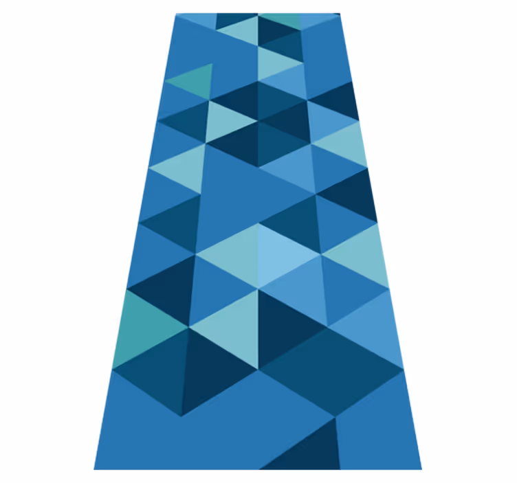 Vinyl tapijt slaapkamer geometrische vierkanten blauw - TenStickers