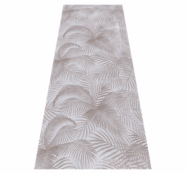 Vinyl tapijt slaapkamer grijs 80's elegante botanisch - TenStickers