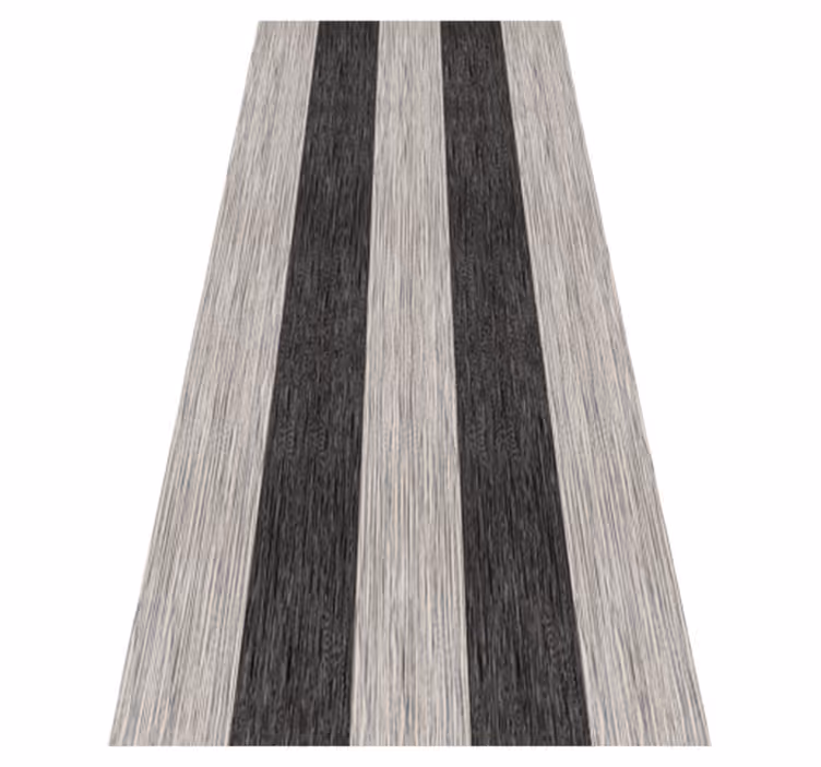 Vinyl tapijt slaapkamer zwart-wit houten effect - TenStickers