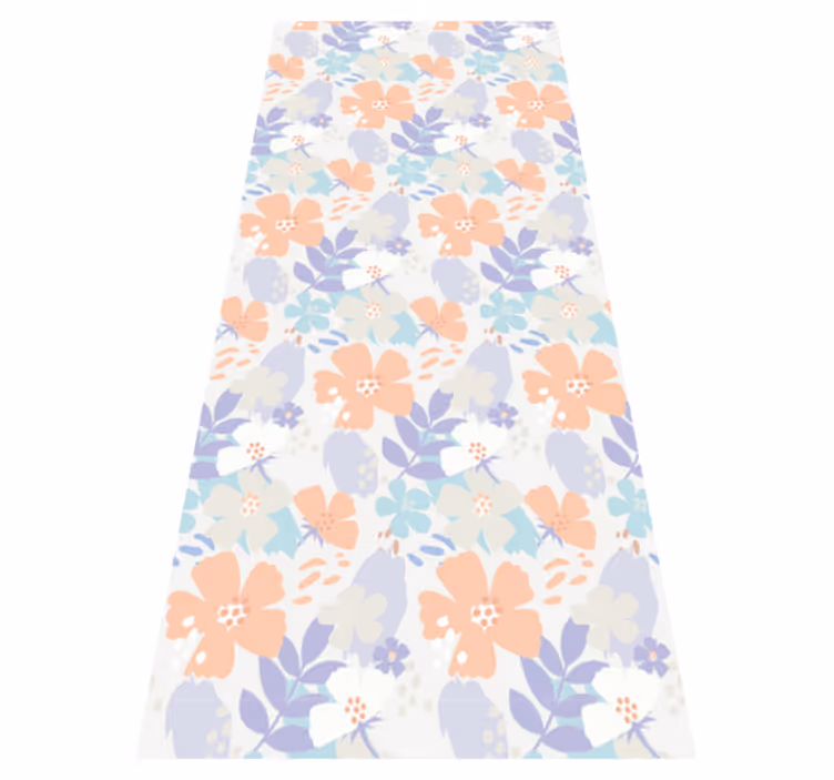 Vinyl tapijt slaapkamer nordic stijl originele bloemen - TenStickers