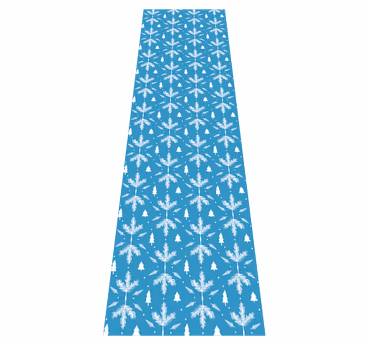 Vinyl tapijt slaapkamer nordic stijl folk blauw - TenStickers