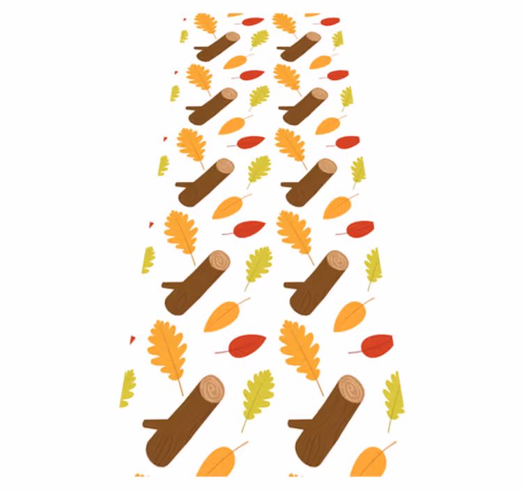 Vinyl tapijt slaapkamer multicolor verschillende bomen - TenStickers