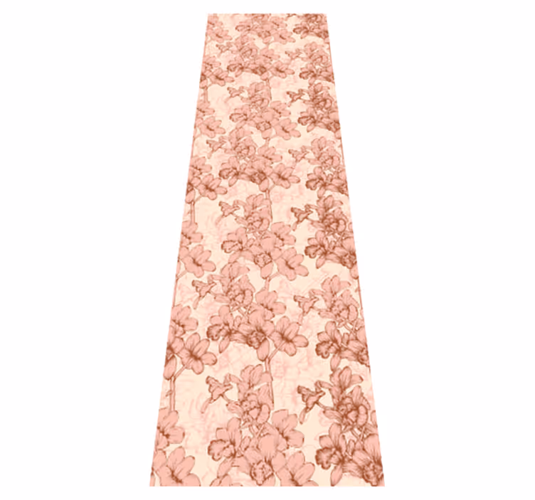 Vinyl tapijt slaapkamer vintage 3d bloemen - TenStickers