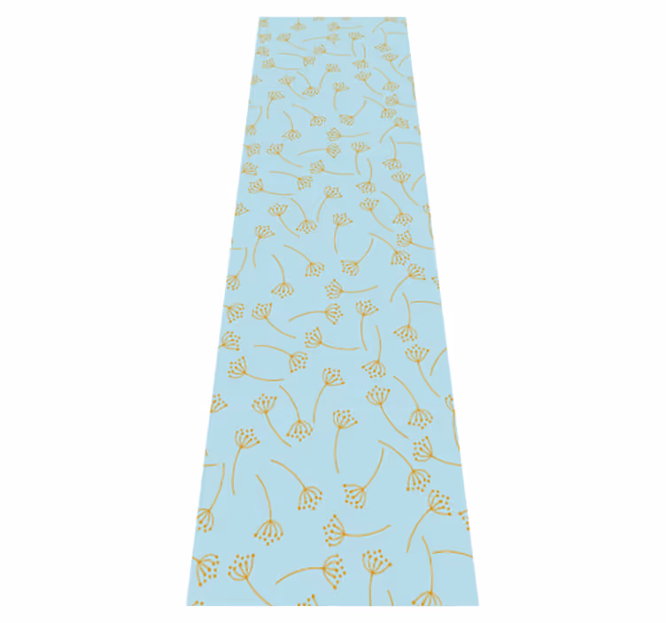 Vinyl tapijt slaapkamer blauwe noorse planten - TenStickers