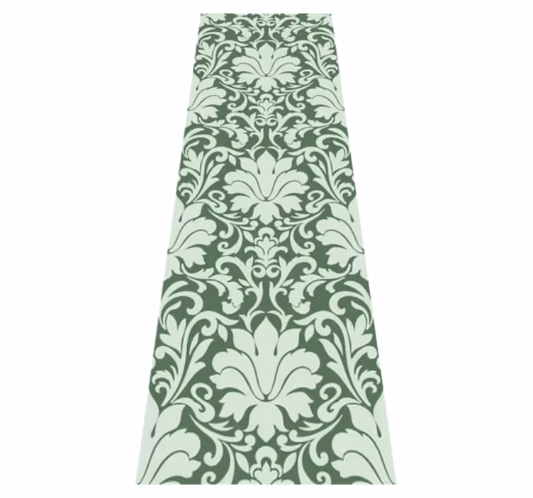 Vinyl tapijt slaapkamer esmerald ornamentaal groen - TenStickers