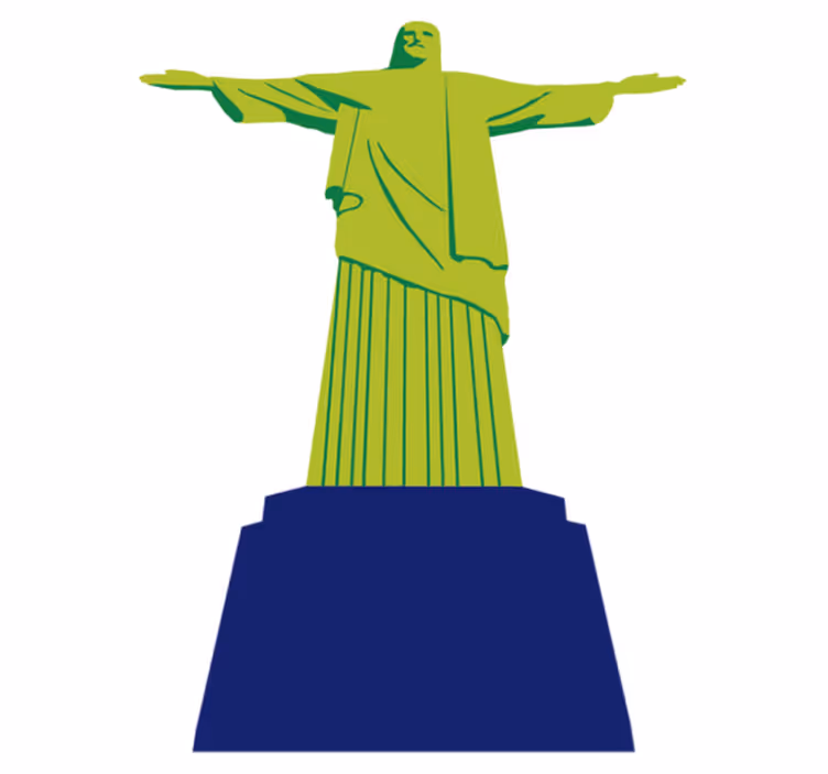 Vinyl tapijt slaapkamer cristo redentor - TenStickers