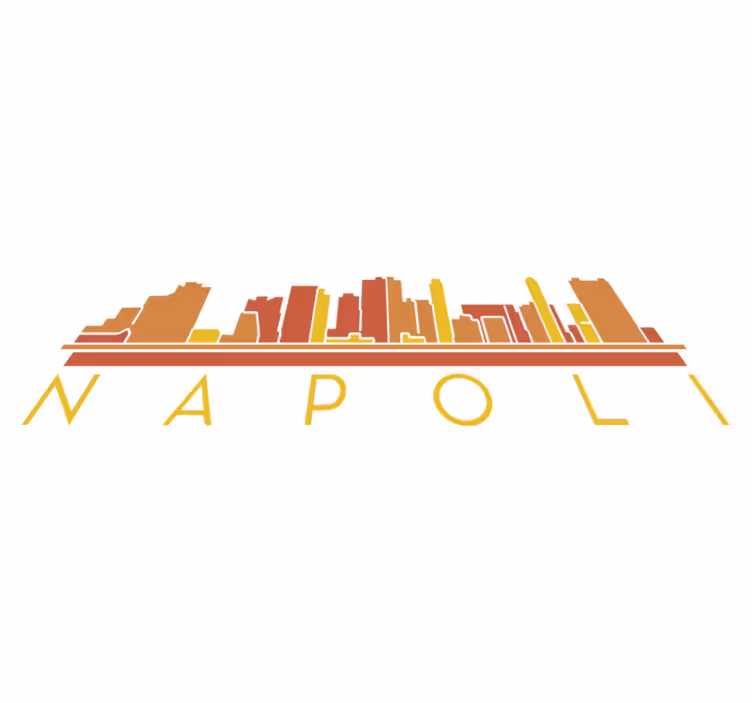 Vinyl tapijt slaapkamer napoli skyline - TenStickers