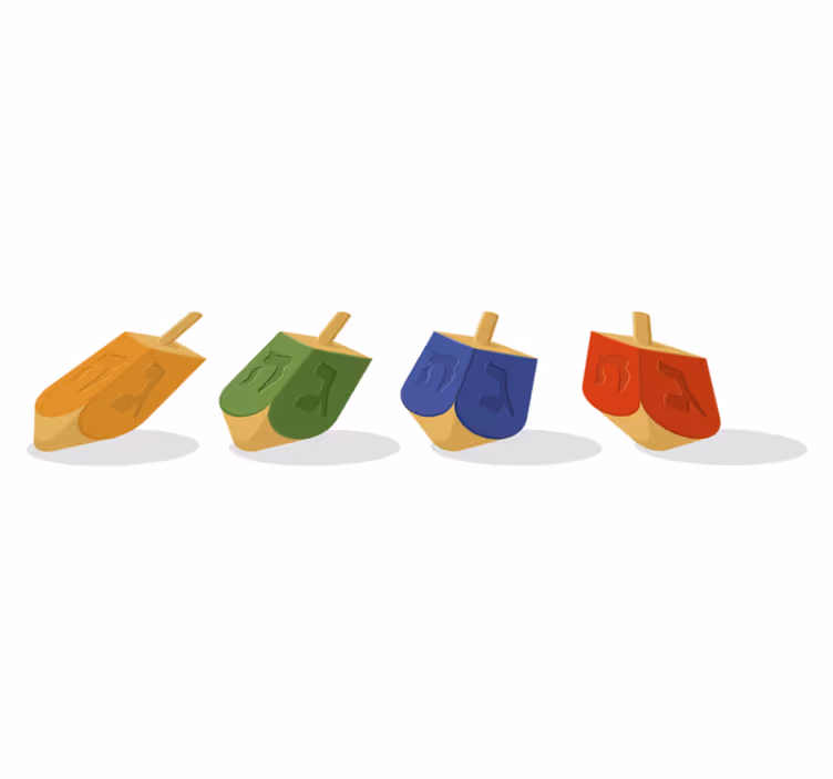 Vinyl tapijt slaapkamer dreidel - TenStickers