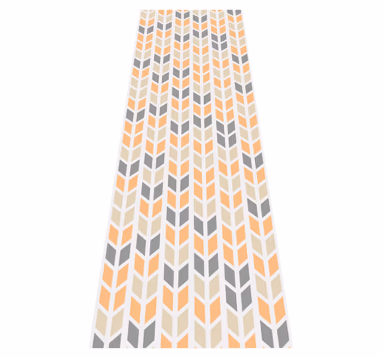 Vinyl tapijt scandinavisch geometrische bloemen - TenStickers