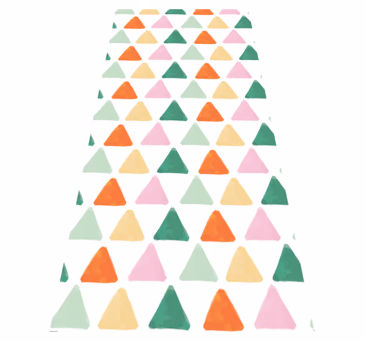 Vinyl tapijt scandinavisch patroon van pastel driehoeken - TenStickers