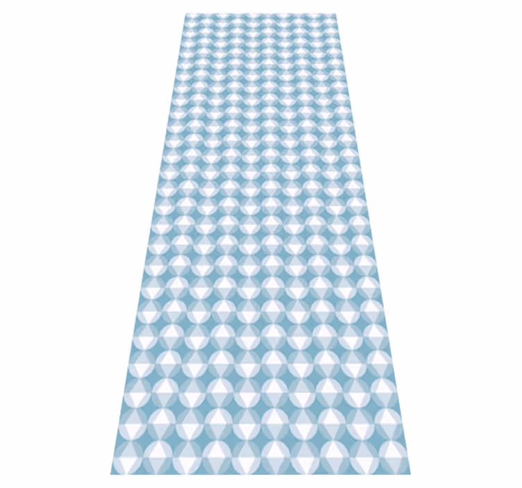 Vinyl tapijt scandinavisch nordic stijl met blauw patroon - TenStickers
