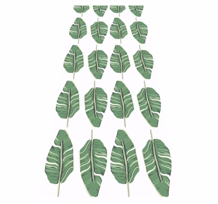 Vinyl tapijt scandinavisch groen blad patroon - TenStickers