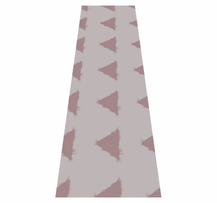 Vinyl tapijt scandinavisch beige japandi driehoek patroon - TenStickers