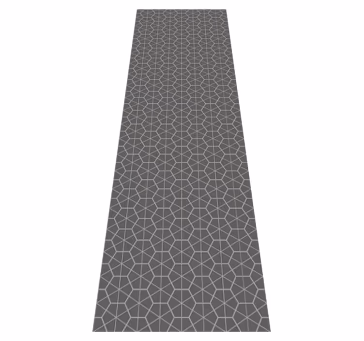 Vinyl tapijt scandinavisch minimalistisch hexagonaal patroon - TenStickers