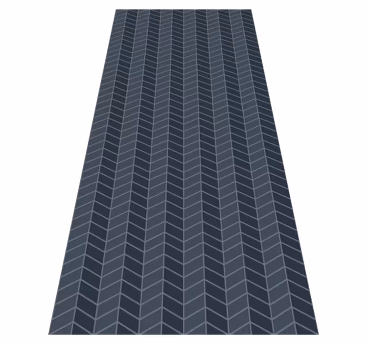 Vinyl tapijt scandinavisch blauw kubusbuizenpatroon - TenStickers