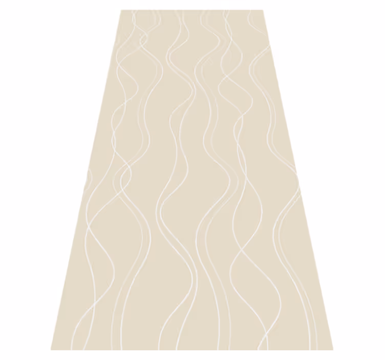Vinyl tapijt scandinavisch wit en beige kunstpatroon - TenStickers