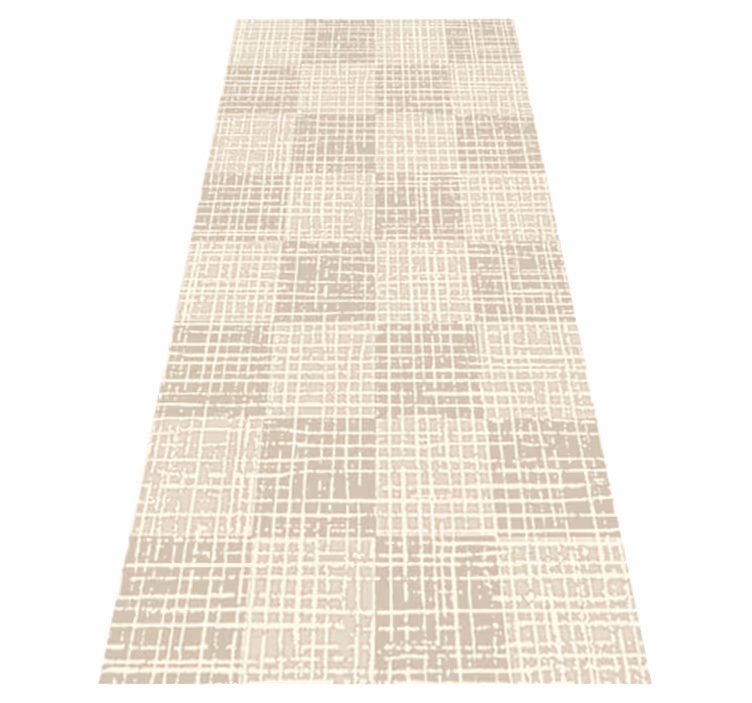 Vinyl tapijt scandinavisch beige vierkant patroon - TenStickers