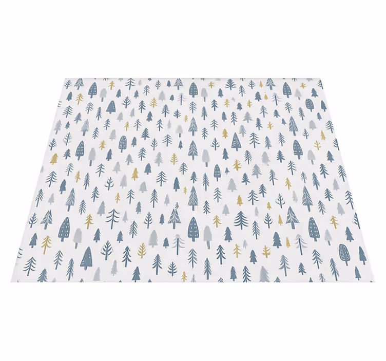 Vinyl tapijt scandinavisch winterbos scene - TenStickers