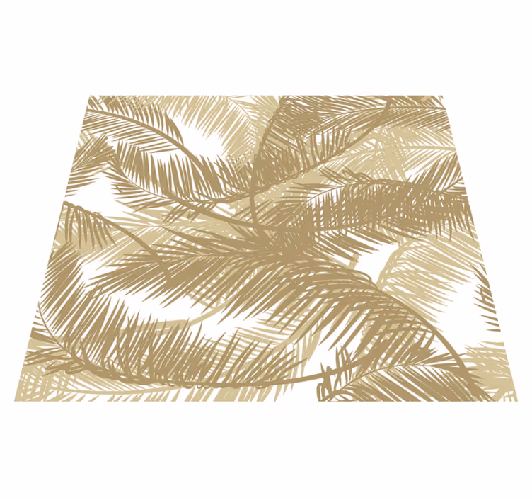 Vinyl tapijt natuur tropische palm goud exotisch - TenStickers