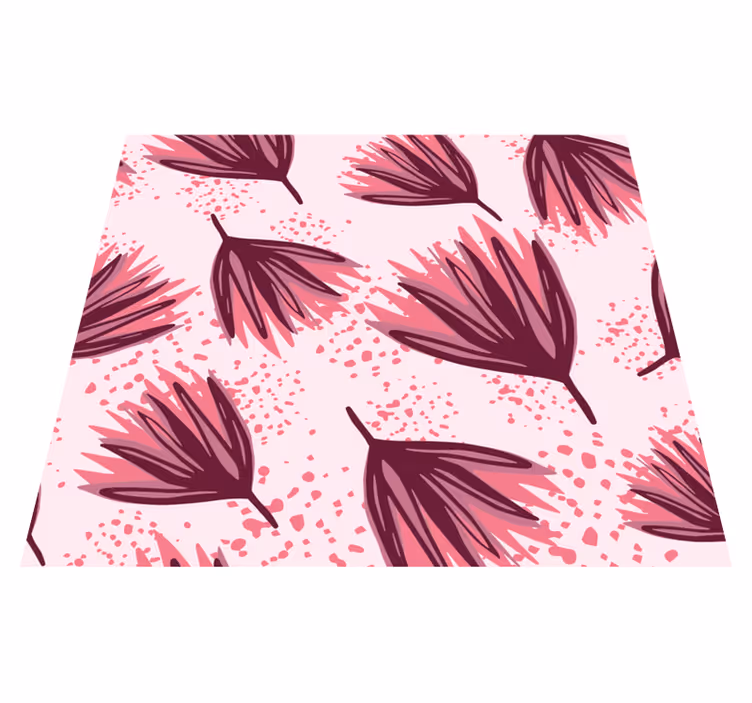 Vinyl tapijt natuur met abstract lotuspatroon - TenStickers