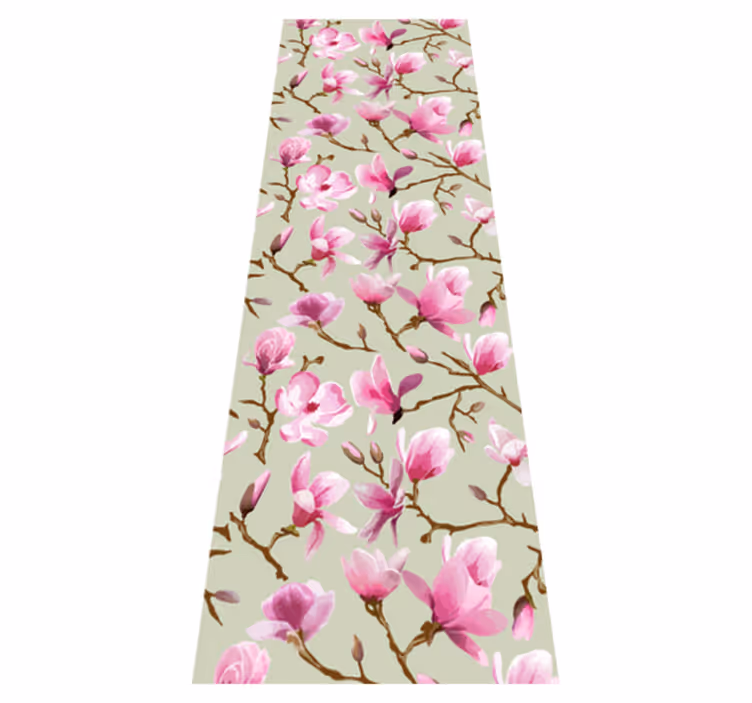 Vinyl tapijt natuur prachtige paarse magnolia boomtop - TenStickers