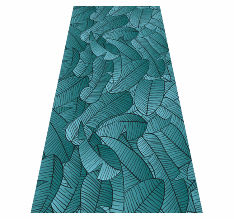 Vinyl tapijt natuur met groen palmenpatroon - TenStickers