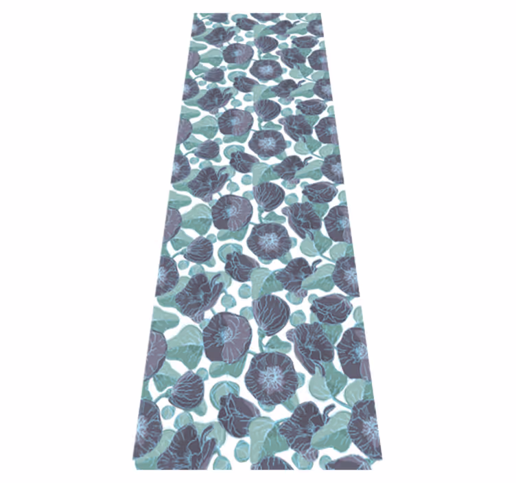 Vinyl tapijt natuur mallow bloemen - TenStickers