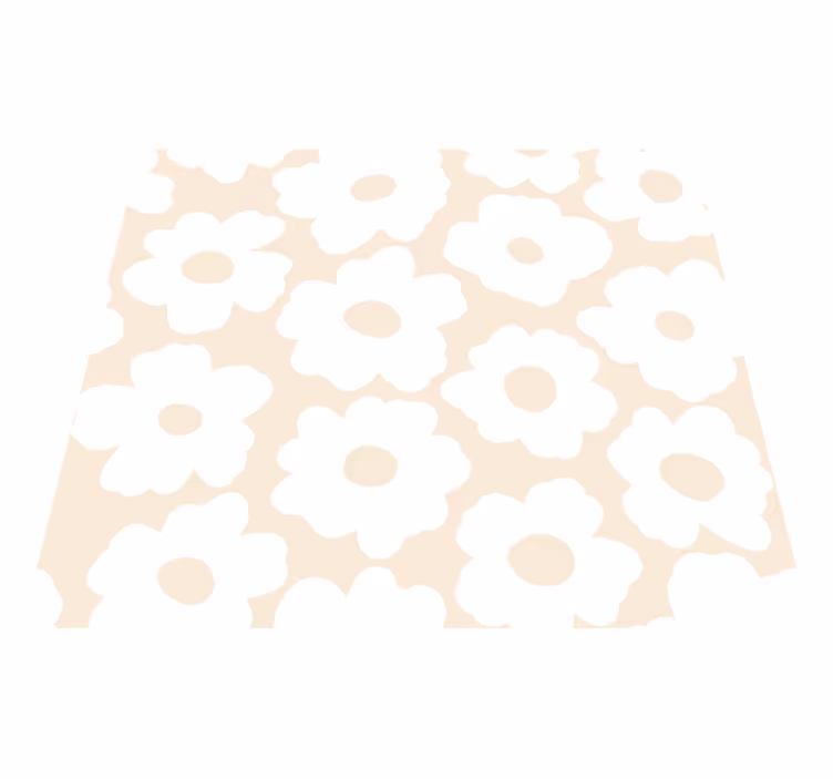 Vinyl tapijt natuur witte klaproos - TenStickers