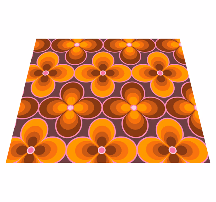 Vinyl tapijt antiek met retro bloemenpatroon - TenStickers