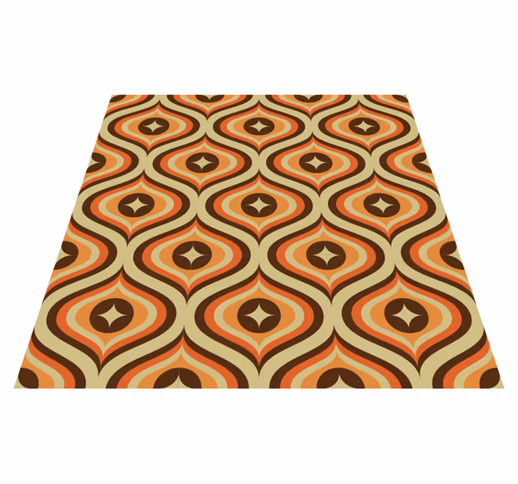 Vinyl tapijt antiek retro oranje en bruin - TenStickers
