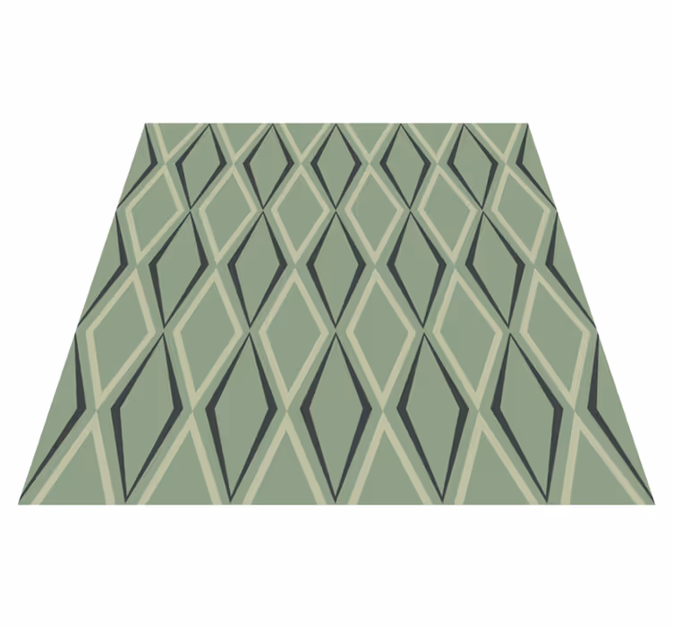 Vinyl tapijt antiek groene diamanten uit de jaren 30 - TenStickers