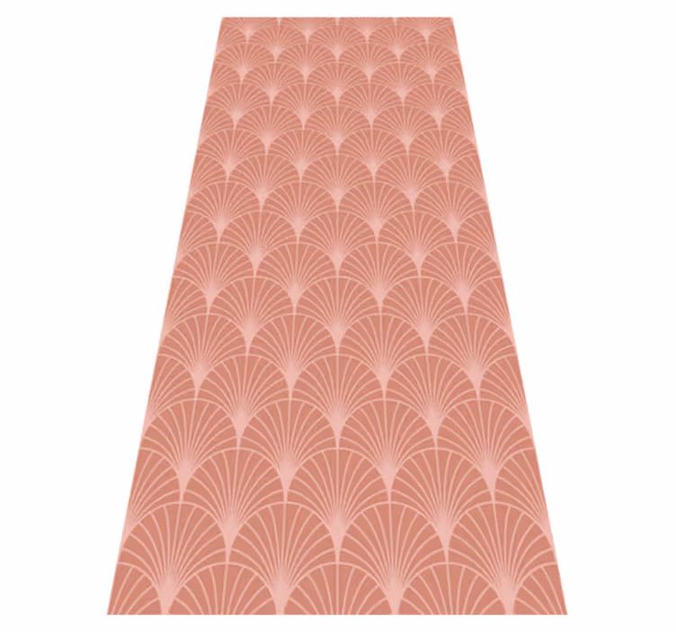 Vinyl tapijt antiek rosegouden palmen decor patroon - TenStickers