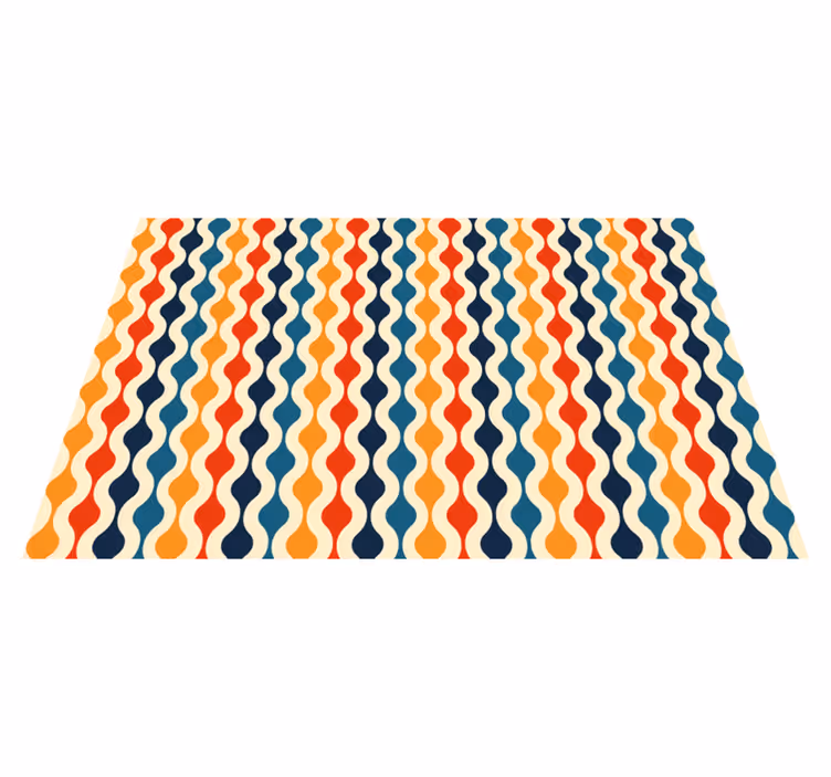 Vinyl tapijt antiek 70s golf - TenStickers