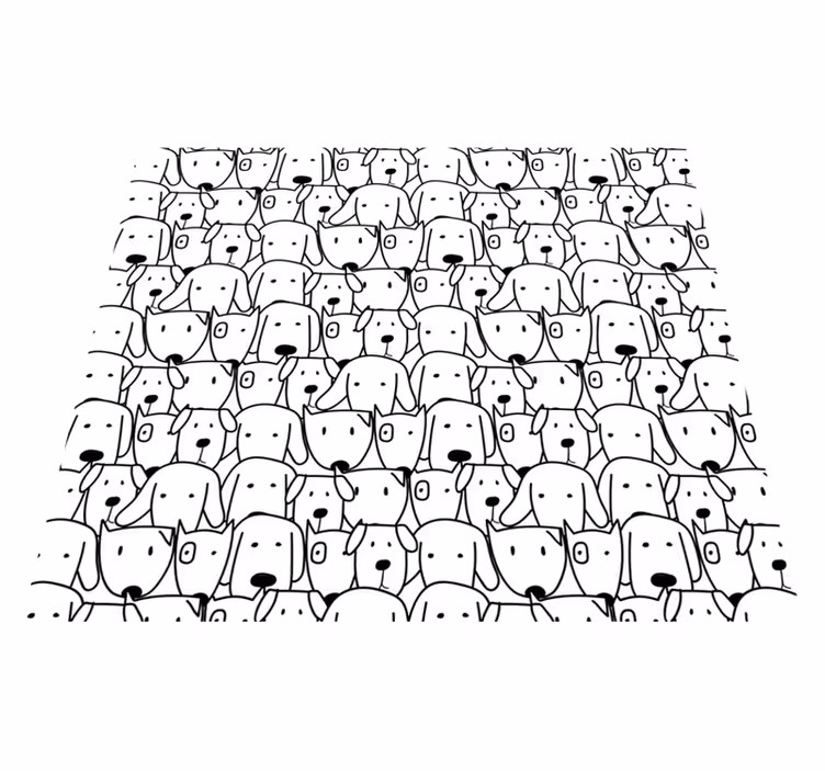 Dieren vinyl tapijt schattig hondenpatroon - TenStickers