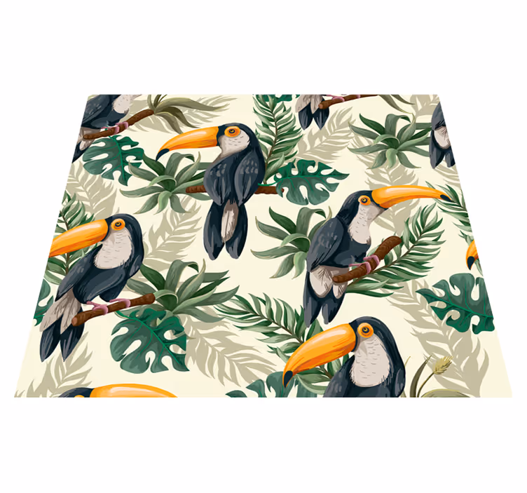 Dieren vinyl tapijt jungle - TenStickers