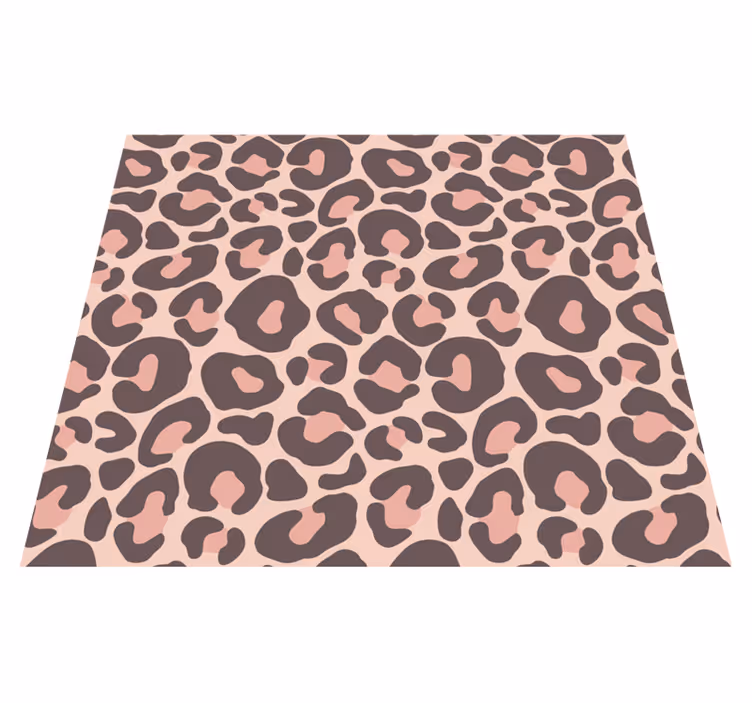 Dieren vinyl tapijt roze luipaardprint - TenStickers