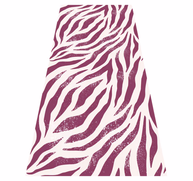 Dieren vinyl tapijt paars en wit zebra patroon - TenStickers