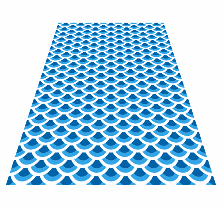 Vinyl tapijt textuur blauwe schubbenpatroon - TenStickers