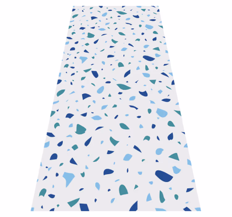 Vinyl tapijt textuur blauwe terrazzo tinten - TenStickers