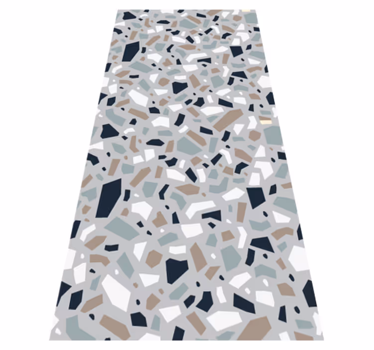 Vinyl tapijt textuur neutrale kleuren terrazzo patroon - TenStickers