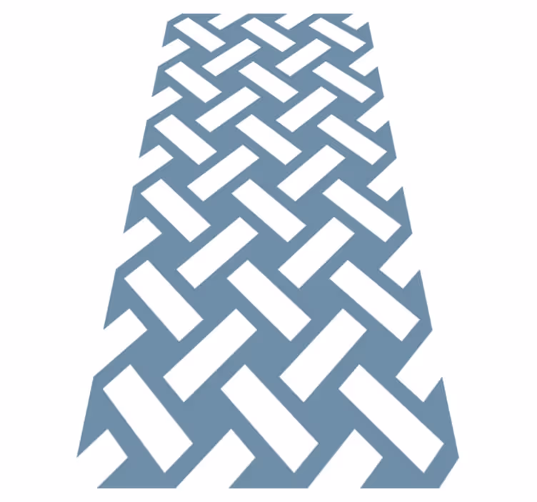 Vinyl tapijt textuur geometrisch blauw vierkant patroon - TenStickers