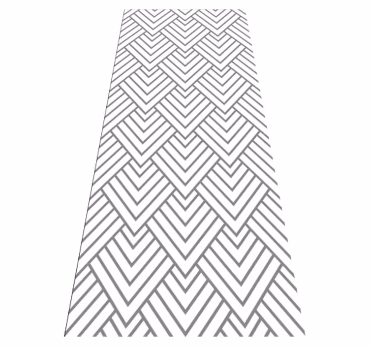 Vinyl tapijt textuur geometrisch wit driehoek patroon - TenStickers