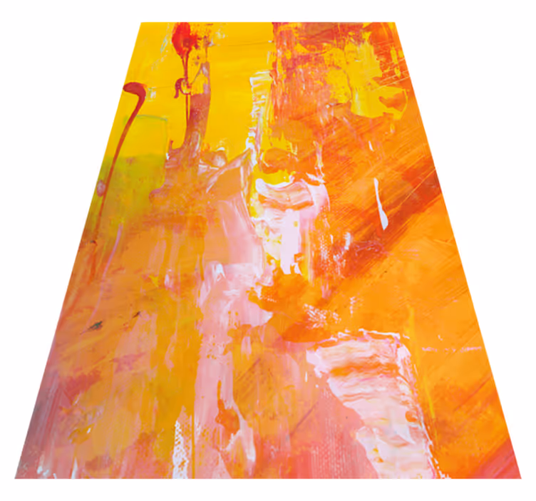 Vinyl tapijt textuur oranje kleurrijk abstract ontwerp - TenStickers